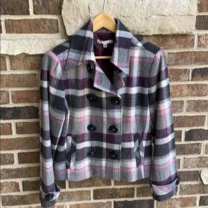 Cabi plaid wool blend jacket